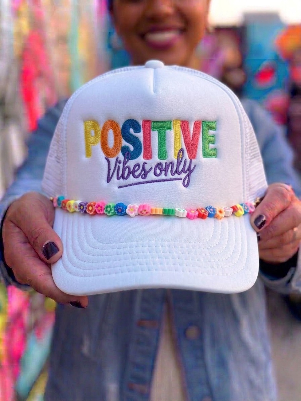 Simply Stitched 'Positive Vibes Only'- multiple colors.